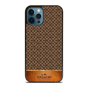 COACH NEW YORK LOGO PATTERN BROWN iPhone 12 Pro Max Case Cover COACH NEW YORK LOGO PATTERN BROWN iPhone 12 Pro Max Case Cover