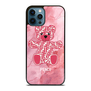 FENDI ROMA LOGO PINK BEAR iPhone 12 Pro Max Case Cover