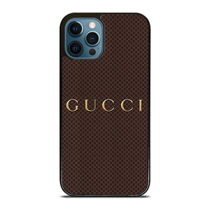 GUCCI LOGO BROWN PATTERN iPhone 12 Pro Max Case Cover GUCCI LOGO BROWN PATTERN iPhone 12 Pro Max Case Cover