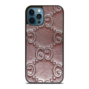 GUCCI LOGO LEATHER ICON iPhone 12 Pro Max Case Cover