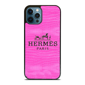 HERMES PARIS LOGO PINK LEATHER iPhone 12 Pro Max Case Cover HERMES PARIS LOGO PINK LEATHER iPhone 12 Pro Max Case Cover