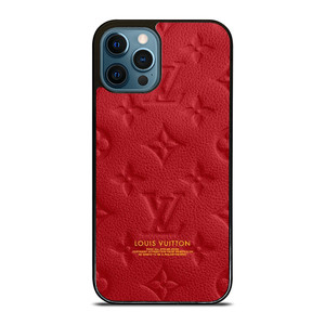 LOUIS VUITTON LV LOGO RED LEATHER iPhone 12 Pro Max Case Cover LOUIS VUITTON LV LOGO RED LEATHER iPhone 12 Pro Max Case Cover