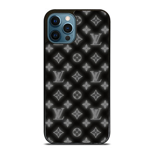 LOUISE VUITTON LOGO PATTERN BLACK WHITE iPhone 12 Pro Max Case Cover LOUISE VUITTON LOGO PATTERN BLACK WHITE iPhone 12 Pro Max Case Cover