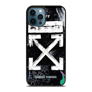 OFF WHITE LOGO SEEING THINGS iPhone 12 Pro Max Case Cover