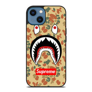 BAPE CAMO SHARK SUPREME iPhone 14 Case Cover