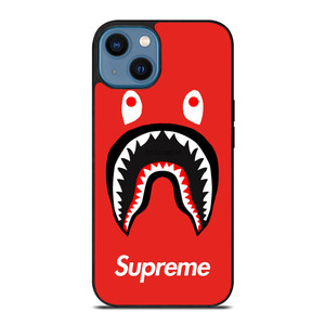 BAPE SHARK SUPREME RED iPhone 14 Case Cover BAPE SHARK SUPREME RED iPhone 14 Case Cover