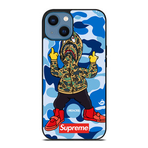 BATHING APE SUPREME SHARK CAMO iPhone 14 Case Cover BATHING APE SUPREME SHARK CAMO iPhone 14 Case Cover