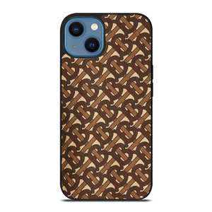 BROWN BURBERRY LOGO PATTERN EMBLEM iPhone 14 Case Cover BROWN BURBERRY LOGO PATTERN EMBLEM iPhone 14 Case Cover