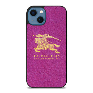 BURBERRY LOGO PINK iPhone 14 Case Cover