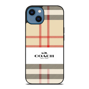 BURBERRY PATTERN X COACH NEW YORK LOGO iPhone 14 Case Cover BURBERRY PATTERN X COACH NEW YORK LOGO iPhone 14 Case Cover