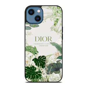 CHRISTIAN DIOR PARIS FLORAL GREEN iPhone 14 Case Cover CHRISTIAN DIOR PARIS FLORAL GREEN iPhone 14 Case Cover