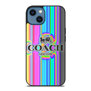 COACH NEW YORK LOGO COLORFUL iPhone 14 Case Cover