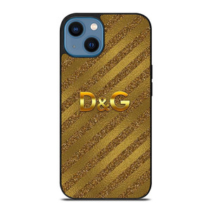 DOLCE AND GABBANA D&G LOGO GOLD iPhone 14 Case Cover