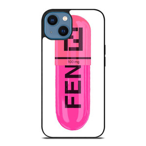 FENDI LOGO 100 MG PINK DRUG ICON iPhone 14 Case Cover FENDI LOGO 100 MG PINK DRUG ICON iPhone 14 Case Cover