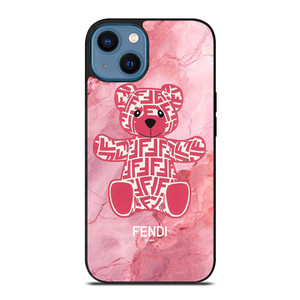 FENDI ROMA LOGO PINK BEAR iPhone 14 Case Cover