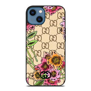 GUCCI LOGO PATTERN FLOWER ICON iPhone 14 Case Cover GUCCI LOGO PATTERN FLOWER ICON iPhone 14 Case Cover