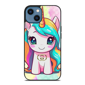 GUCCI LOGO PATTERN PRETTY UNICORN iPhone 14 Case Cover