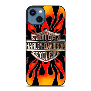 HARLEY DAVIDSON MOTORCYCLE LOGO FLAME iPhone 14 Case Cover