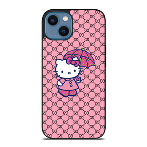 HELLO KITTY GUCCI PINK PATTERN LOGO iPhone 14 Case Cover