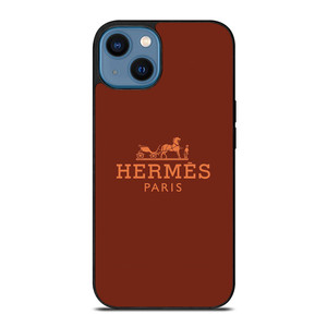 HERMES PARIS LOGO BROWN iPhone 14 Case Cover