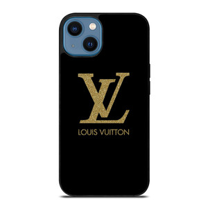 LOUIS VUITTON LV LOGO BLACK GOLD iPhone 14 Case Cover