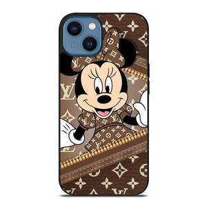 LOUIS VUITTON LV ZIPPER BROWN X MINNIE MOUSE DISNEY iPhone 14 Case Cover LOUIS VUITTON LV ZIPPER BROWN X MINNIE MOUSE DISNEY iPhone 14 Case Cover