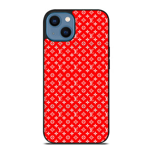 LV LOUIS VUITTON LOGO RED PATTERN iPhone 14 Case Cover LV LOUIS VUITTON LOGO RED PATTERN iPhone 14 Case Cover