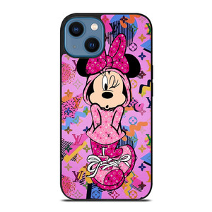 MINNIE MOUSE DISNEY FEAT LOUIS VUITTON LV PINK iPhone 14 Case Cover