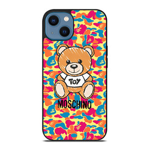 MOSCHINO X BAPE CAMO iPhone 14 Case Cover