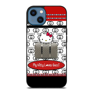 MY KITTY LOVES GUCCI LOGO iPhone 14 Case Cover MY KITTY LOVES GUCCI LOGO iPhone 14 Case Cover