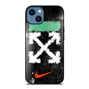 OFF WHITE NIKE LOGO iPhone 14 Case Cover