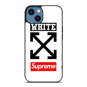 OFF WHITE SUPREME LOGO iPhone 14 Case Cover