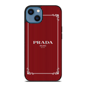 PRADA LOGO RED STRIPE iPhone 14 Case Cover