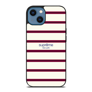 SUPREME NEW YORK RED STRIPE iPhone 14 Case Cover SUPREME NEW YORK RED STRIPE iPhone 14 Case Cover