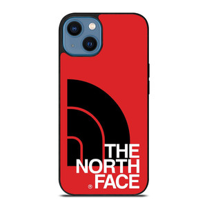 THE NORTH FACE LOGO BLACK RED iPhone 14 Case Cover