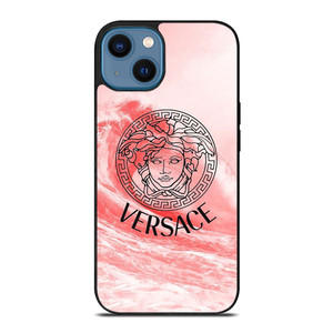 VERSACE LOGO PINK WAVES iPhone 14 Case Cover