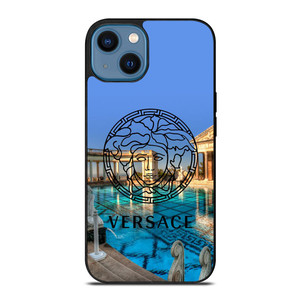 VERSACE LOGO POOL PALACE iPhone 14 Case Cover VERSACE LOGO POOL PALACE iPhone 14 Case Cover