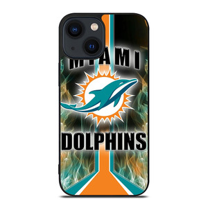 MIAMI DOLPHINS STRIPE NFL LOGO iPhone 14 Plus Case Cover MIAMI DOLPHINS STRIPE NFL LOGO iPhone 14 Plus Case Cover
