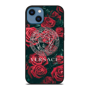 VERSACE RED ROSE iPhone 14 Case Cover VERSACE RED ROSE iPhone 14 Case Cover