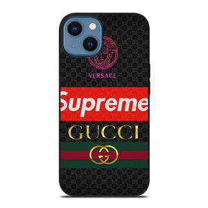 VERSACE SUPREME GUCCI LUXURY LOGO iPhone 14 Case Cover