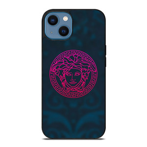 VERSACE VOILET GREEN LOGO iPhone 14 Case Cover