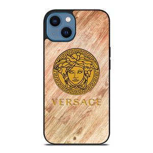 VERSACE WOODEN EMBLEM iPhone 14 Case Cover VERSACE WOODEN EMBLEM iPhone 14 Case Cover