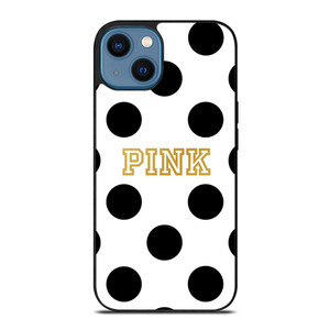 VICTORIA S SECRET PINK POLKADOTS iPhone 14 Case Cover VICTORIA S SECRET PINK POLKADOTS iPhone 14 Case Cover