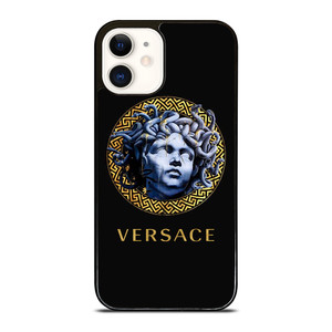 BLUE VERSACE MEDUSA LOGO iPhone 12 Case Cover