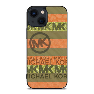 MICHAEL KORS PEACH STRIPE  iPhone 14 Plus Case Cover MICHAEL KORS PEACH STRIPE  iPhone 14 Plus Case Cover