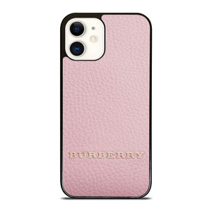 BURBERRY LOGO ON PINK LEATHER iPhone 12 Case Cover BURBERRY LOGO ON PINK LEATHER iPhone 12 Case Cover