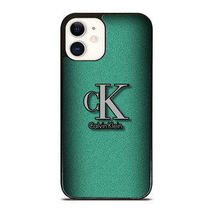 CALVIN CLEIN CK LOGO GREEN iPhone 12 Case Cover CALVIN CLEIN CK LOGO GREEN iPhone 12 Case Cover