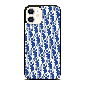 CHRISTIAN DIOR BLUE MONOGRAM iPhone 12 Case Cover CHRISTIAN DIOR BLUE MONOGRAM iPhone 12 Case Cover