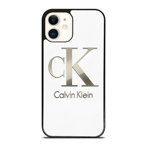 CLAVIN KLEIN CK LOGO SILVER iPhone 12 Case Cover CLAVIN KLEIN CK LOGO SILVER iPhone 12 Case Cover