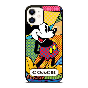 COACH NEW YORK MICKEY MOUSE ROMERO BRITTO iPhone 12 Case Cover COACH NEW YORK MICKEY MOUSE ROMERO BRITTO iPhone 12 Case Cover